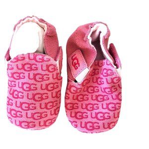 NEW UGG BABY SHOES GIRL PINK SUEDE BOOTIES SIZE 1